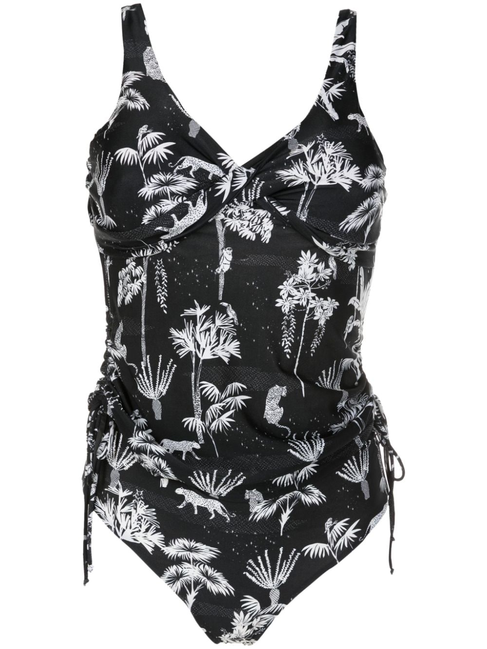 Lygia & Nanny Bruma botanical-print tankini - Black von Lygia & Nanny