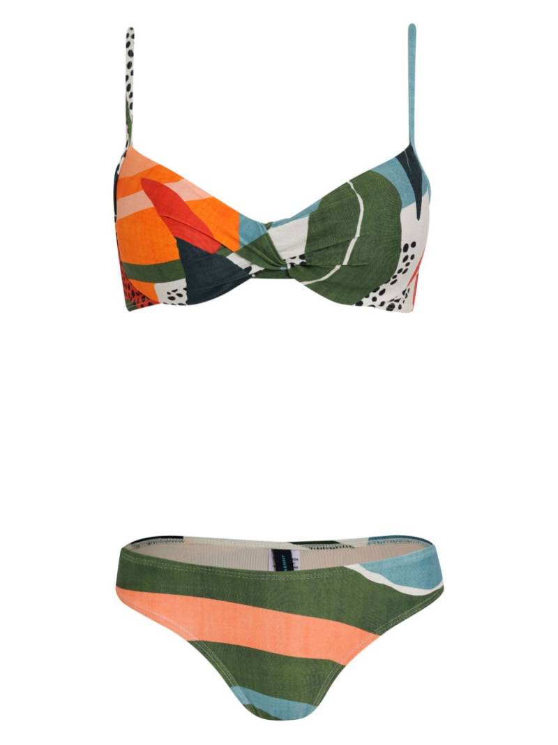 Lygia & Nanny Cassis Waikiki abstract-print bikini set - Orange von Lygia & Nanny