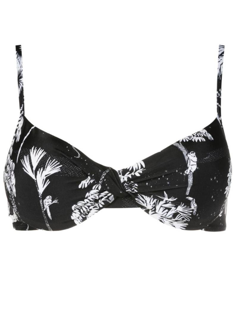 Lygia & Nanny Cassis twist-detail bikini top - Black von Lygia & Nanny