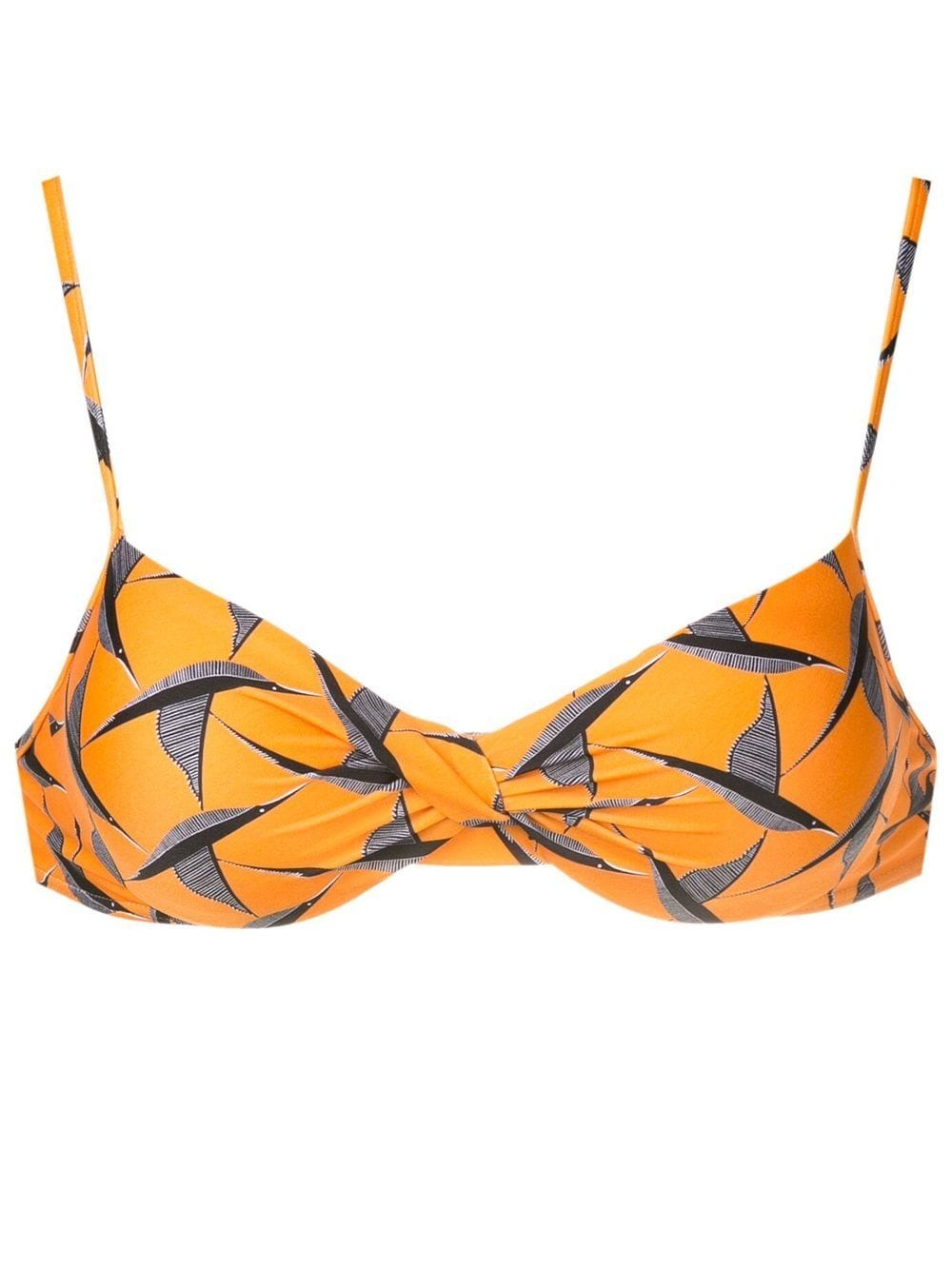 Lygia & Nanny Cassis twisted stretched bikini top - Orange von Lygia & Nanny