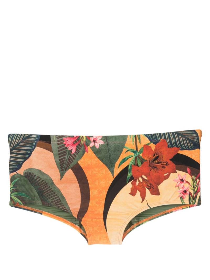 Lygia & Nanny Copacabana botanical-print swimming trunks - Orange von Lygia & Nanny