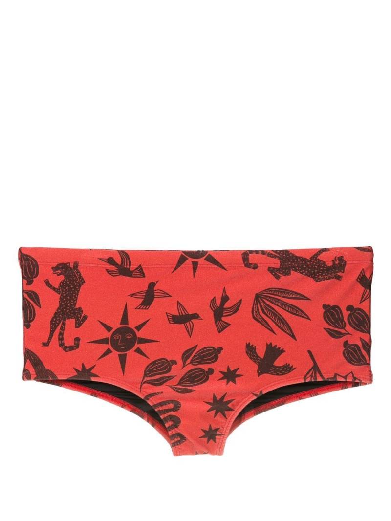 Lygia & Nanny Copacabana printed swim trunks - Brown von Lygia & Nanny