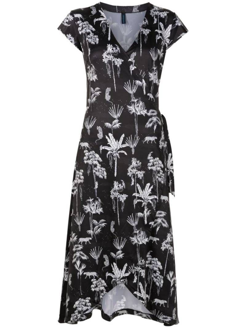 Lygia & Nanny Falcao V-neck midi dress - Black von Lygia & Nanny