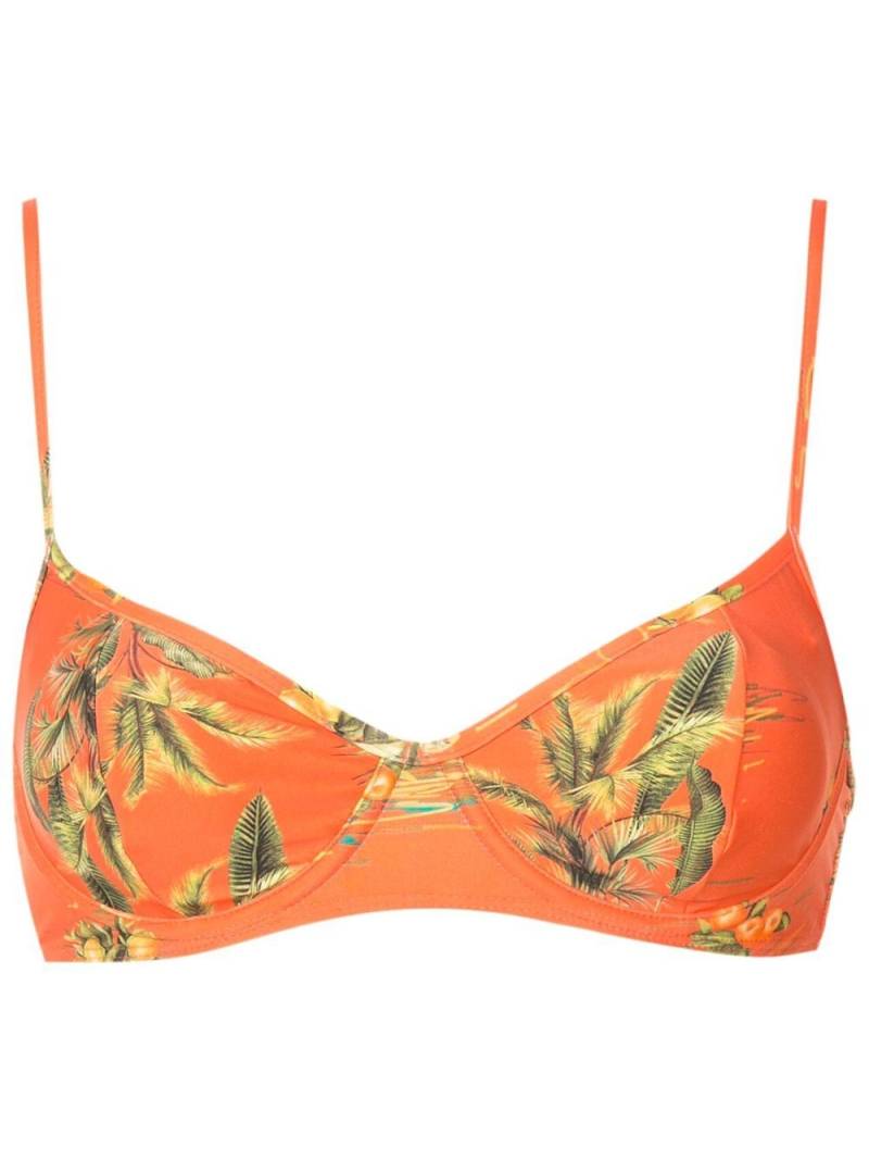 Lygia & Nanny Figi floral-print bikini top - Orange von Lygia & Nanny