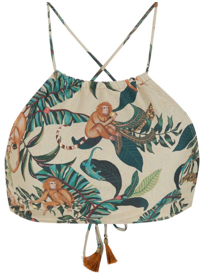 Lygia & Nanny Ilana floral-print bikini top - Neutrals von Lygia & Nanny