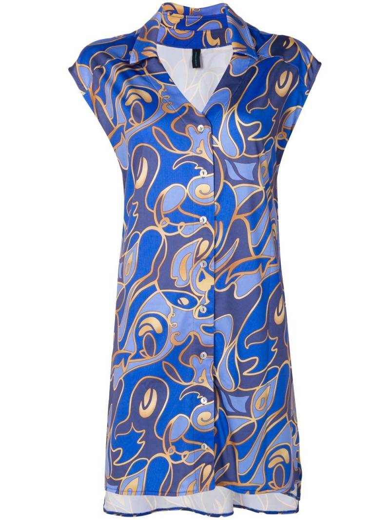 Lygia & Nanny Jamile abstract-print shirt dress - Blue von Lygia & Nanny