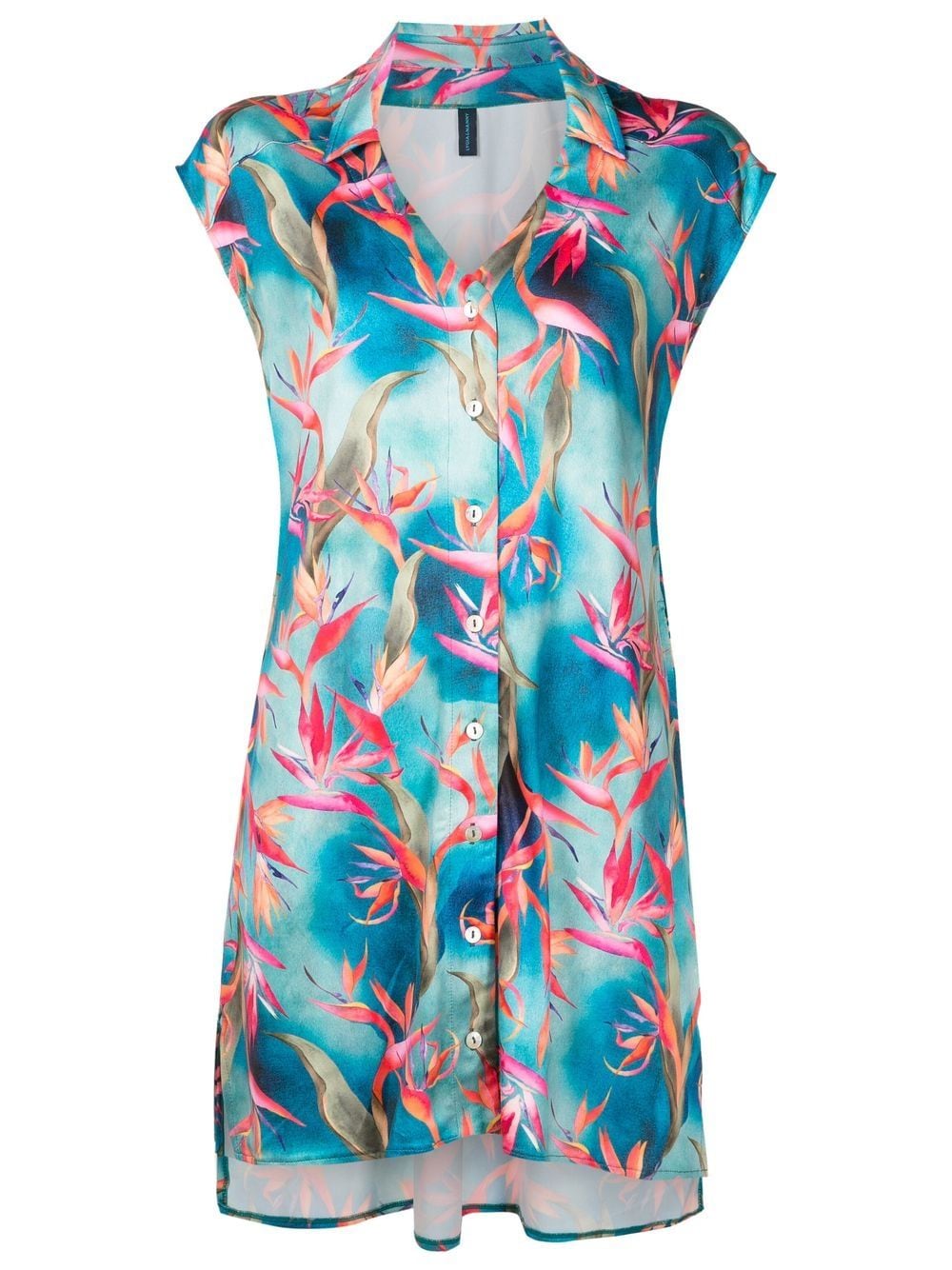 Lygia & Nanny Jamile-printed v-neck dress - Blue von Lygia & Nanny