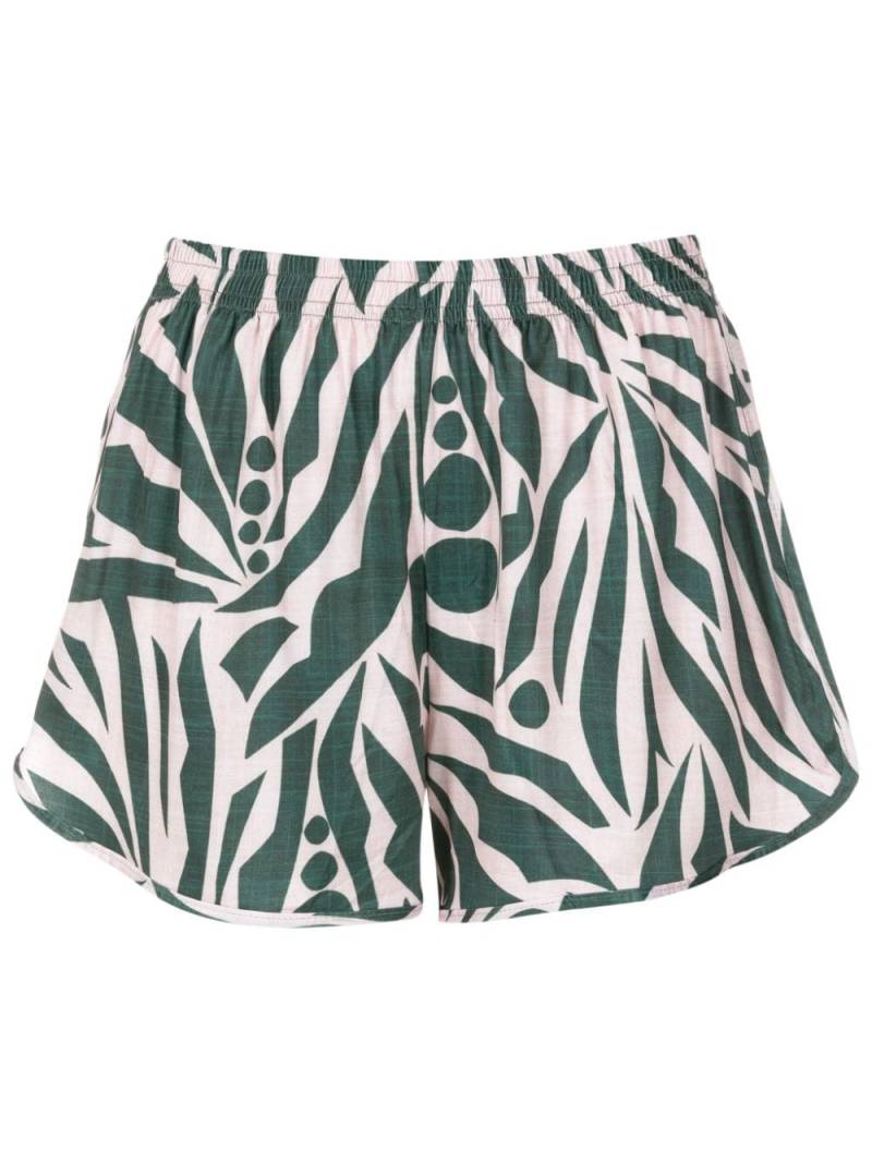 Lygia & Nanny Lee graphic-print mini shorts - Green von Lygia & Nanny