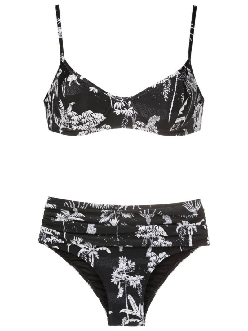 Lygia & Nanny Liliane graphic-print bikini - Black von Lygia & Nanny