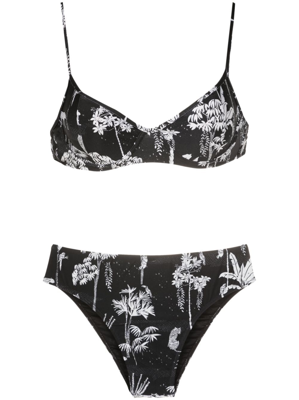 Lygia & Nanny Lilica graphic-print bikini - Black von Lygia & Nanny