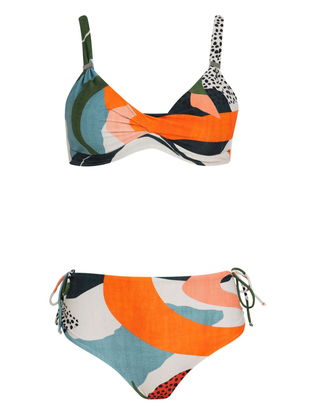 Lygia & Nanny Marcela abstract-print bikini set - Orange von Lygia & Nanny