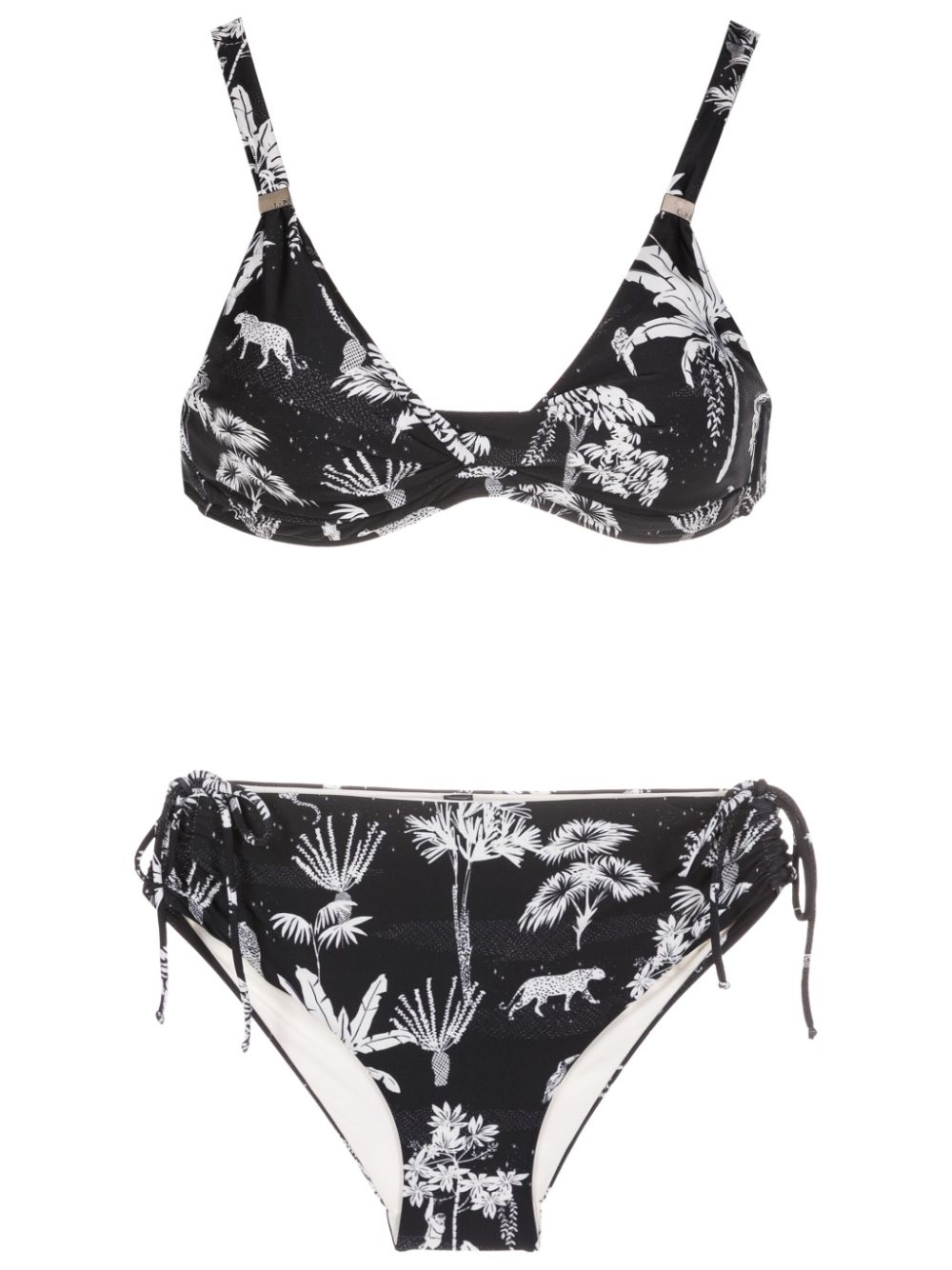 Lygia & Nanny Marcela graphic-print bikini - Black von Lygia & Nanny