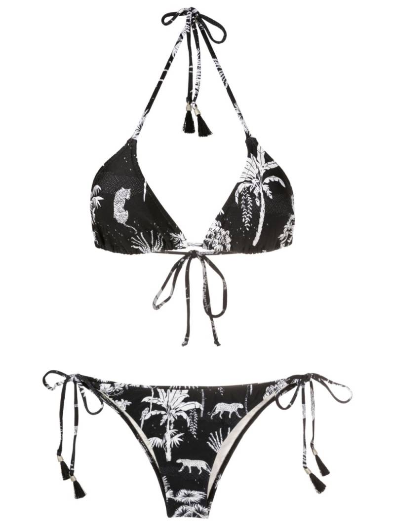 Lygia & Nanny Maya graphic-print bikini - Black von Lygia & Nanny