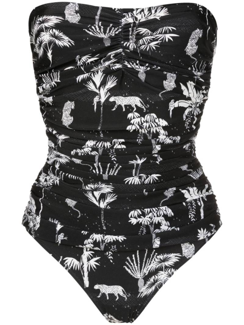 Lygia & Nanny Melissa graphic-print strapless bikini - Black von Lygia & Nanny