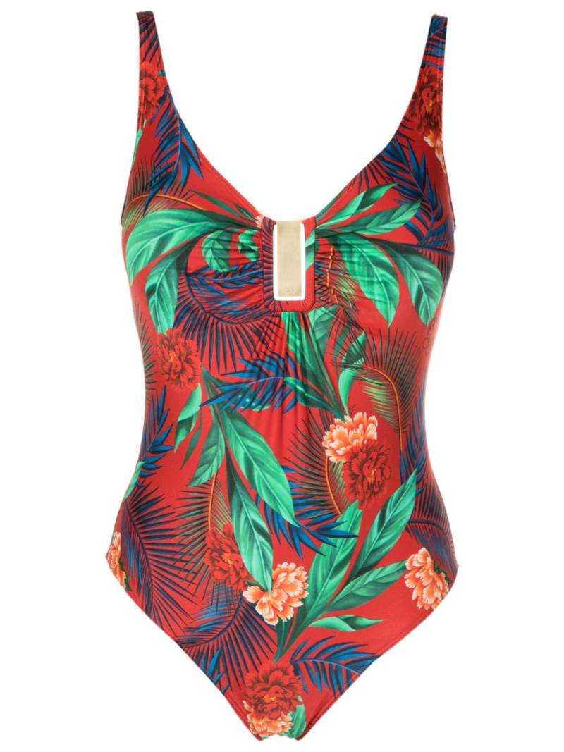 Lygia & Nanny Mirassol botanical-print swimsuit - Red von Lygia & Nanny