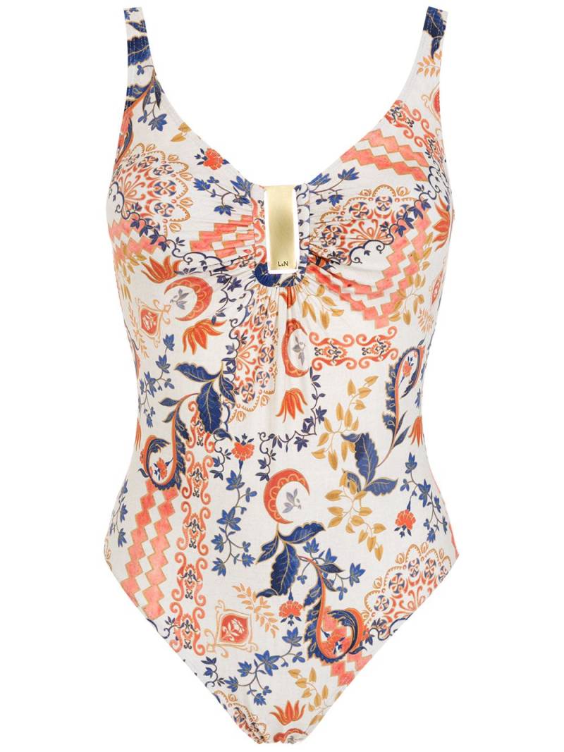 Lygia & Nanny Mirassol graphic-print swimsuit - Neutrals von Lygia & Nanny