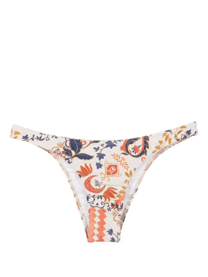 Lygia & Nanny Nikita graphic-print bikini bottoms - White von Lygia & Nanny