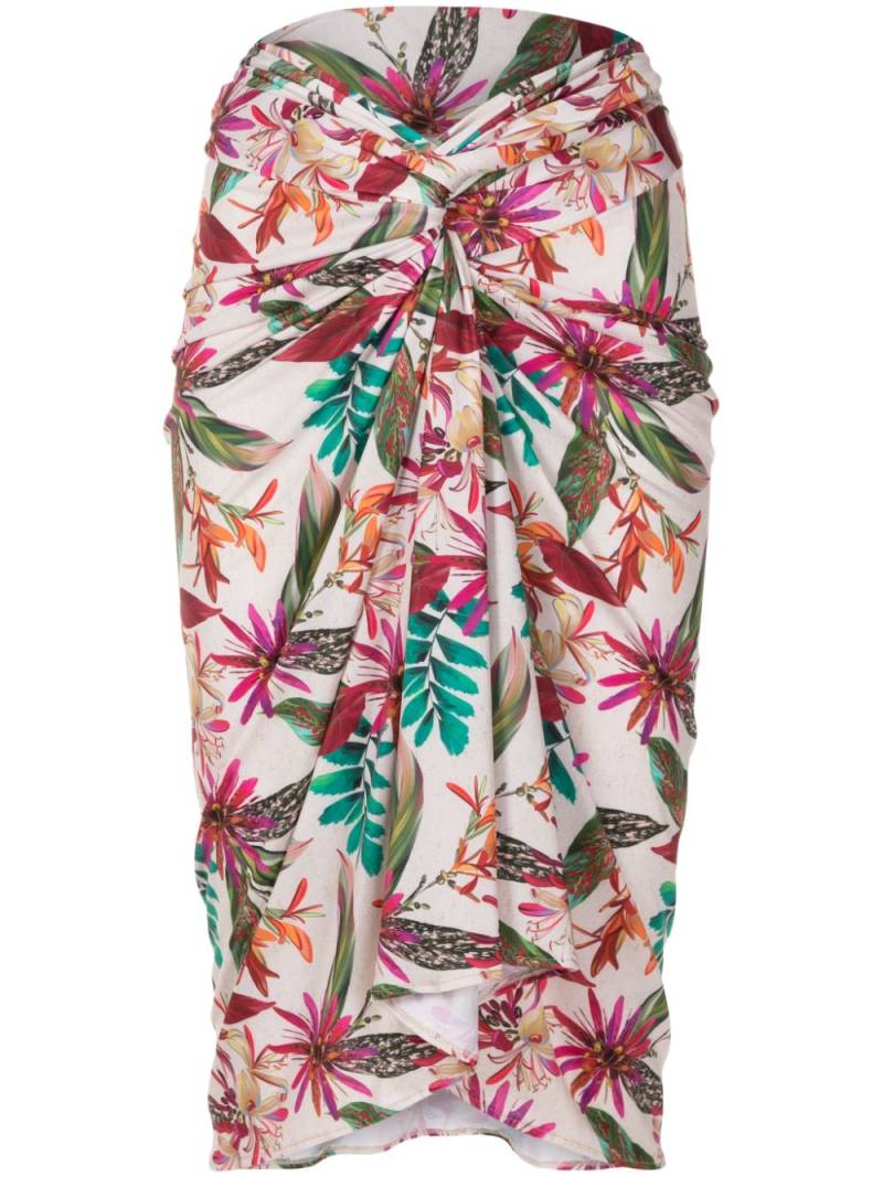 Lygia & Nanny Orixá botanical-print wrap skirt - Multicolour von Lygia & Nanny