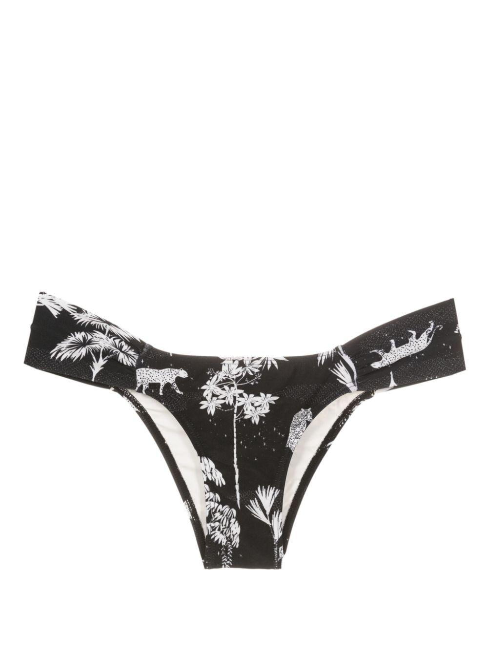 Lygia & Nanny Ritz graphic-print bikini bottoms - Black von Lygia & Nanny