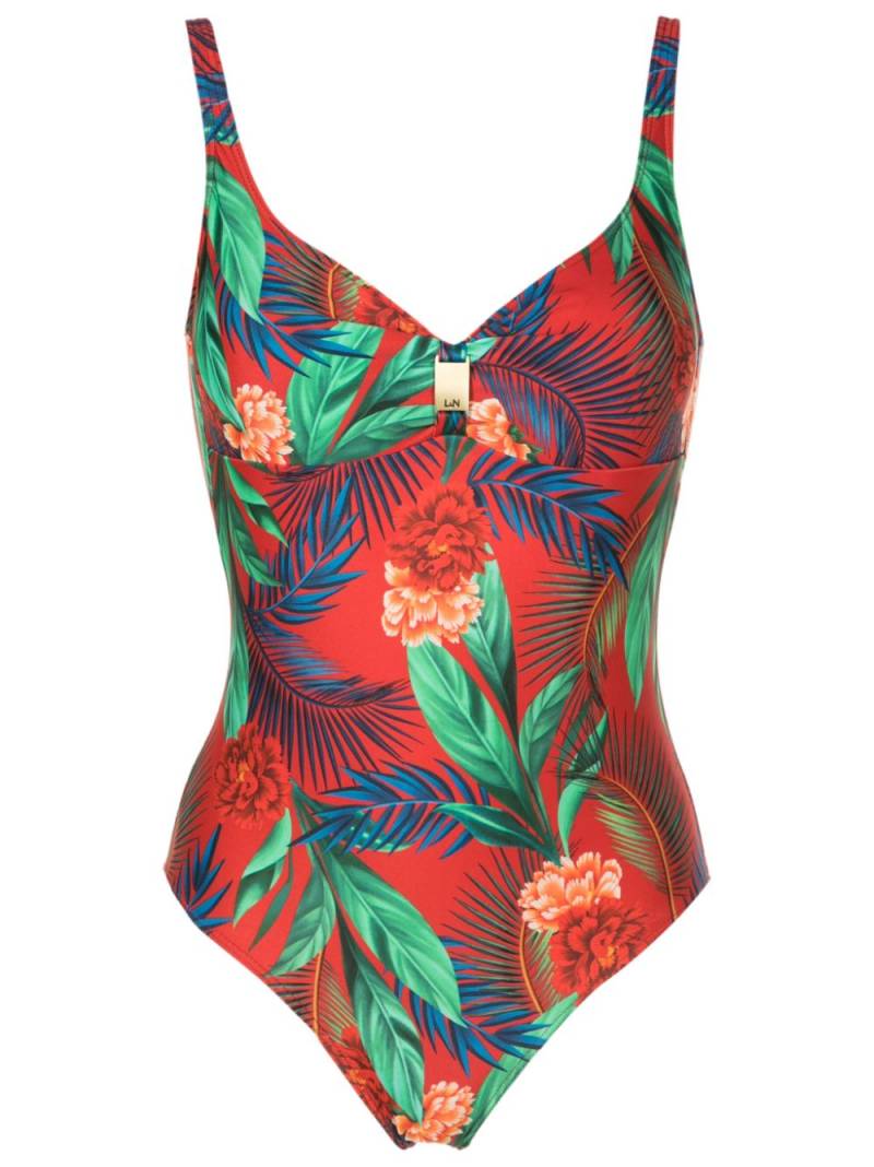 Lygia & Nanny Roberta botanical-print swimsuit - Red von Lygia & Nanny