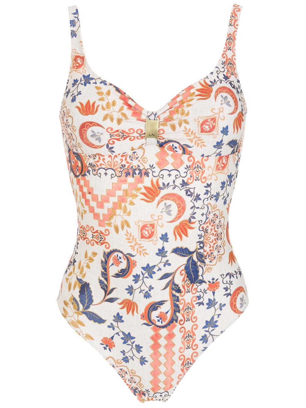 Lygia & Nanny Roberta graphic-print swimsuit - Neutrals von Lygia & Nanny