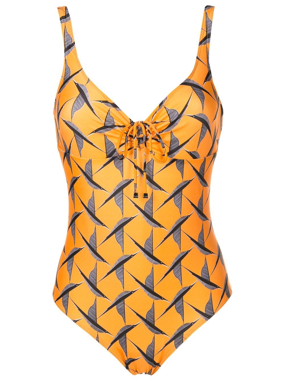 Lygia & Nanny Rosa printed lace-up swimsuit - Orange von Lygia & Nanny