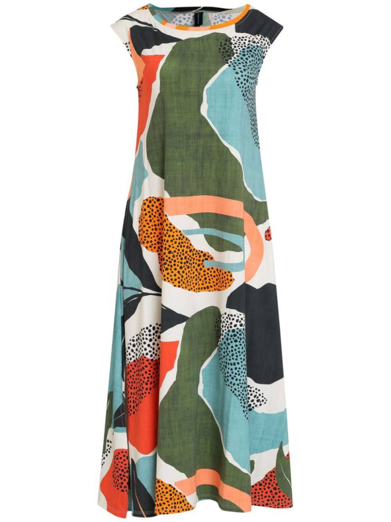 Lygia & Nanny Tie abstract-print midi dress - Green von Lygia & Nanny