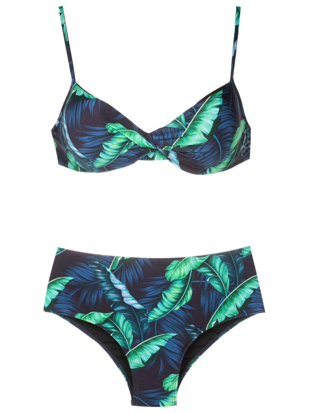 Lygia & Nanny Verônica leaf-print bikini - Blue von Lygia & Nanny