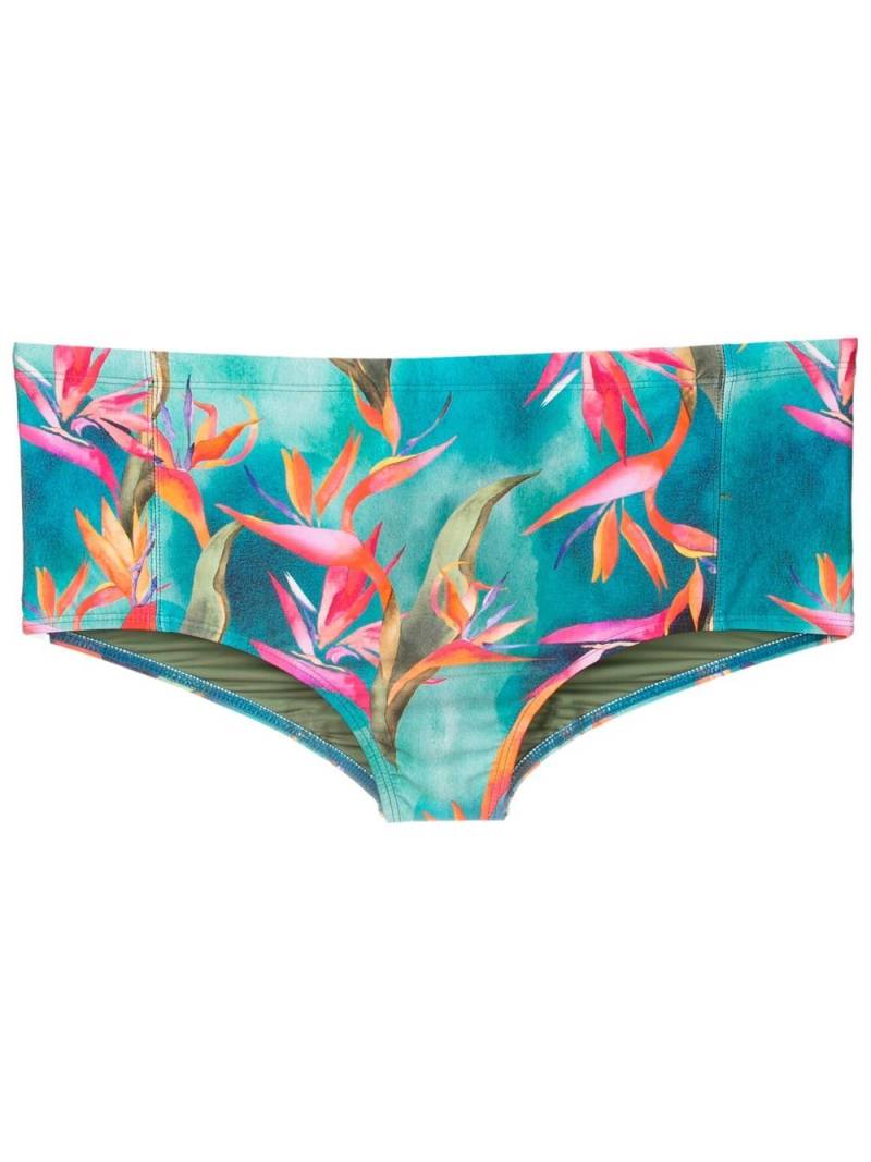 Lygia & Nanny bird of paradise-print swimming trunks - Blue von Lygia & Nanny