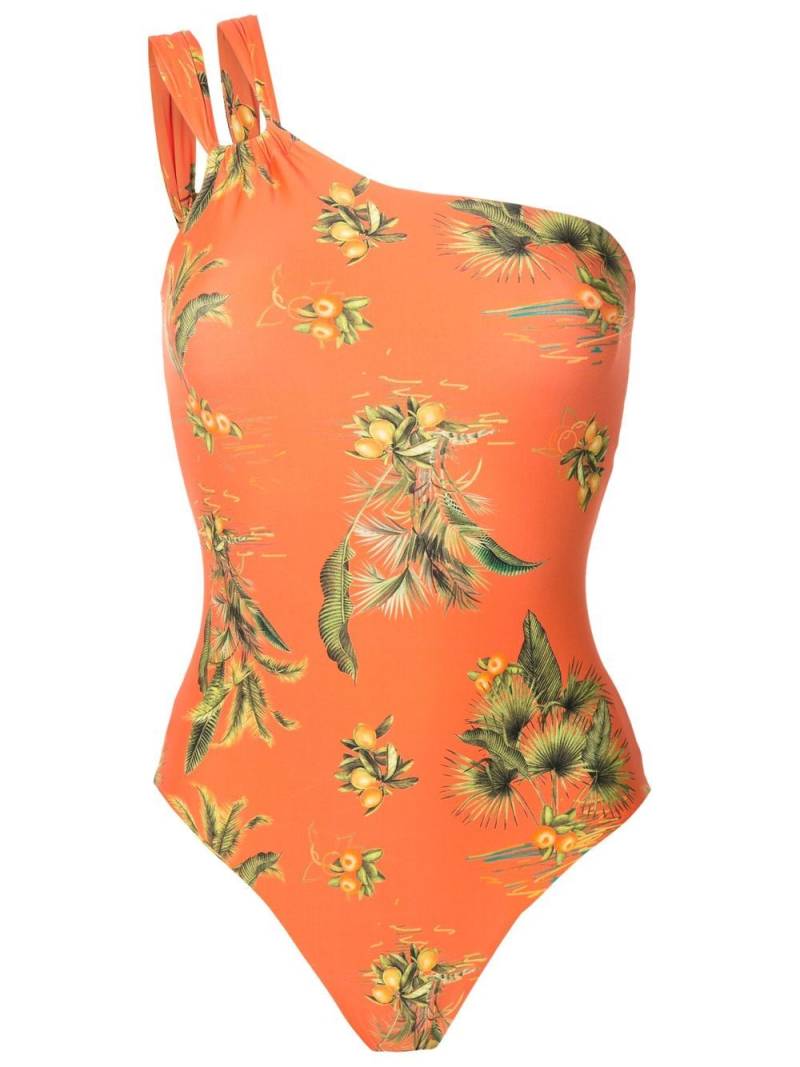 Lygia & Nanny floral-print one-shoulder swimsuit - Orange von Lygia & Nanny