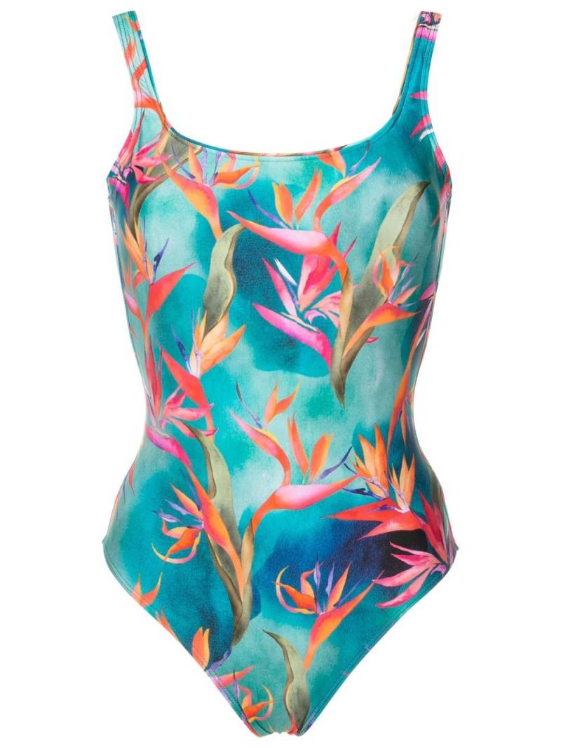 Lygia & Nanny floral-print u-neck swimsuit - Blue von Lygia & Nanny