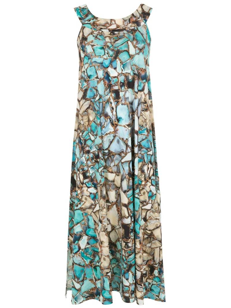 Lygia & Nanny geode print midi dress - Blue von Lygia & Nanny