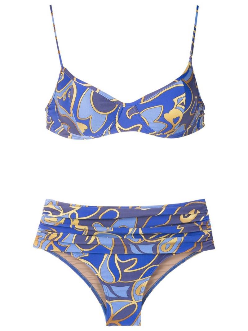 Lygia & Nanny graphic-print bikini - Blue von Lygia & Nanny