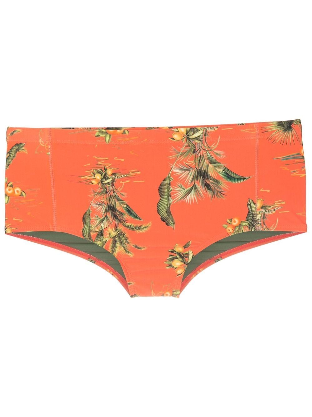 Lygia & Nanny leaf-print swimming trunks - Orange von Lygia & Nanny