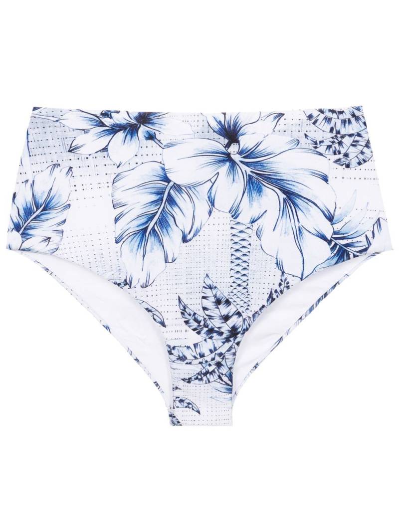 Lygia & Nanny palm-tree print bikini bottoms - Blue von Lygia & Nanny