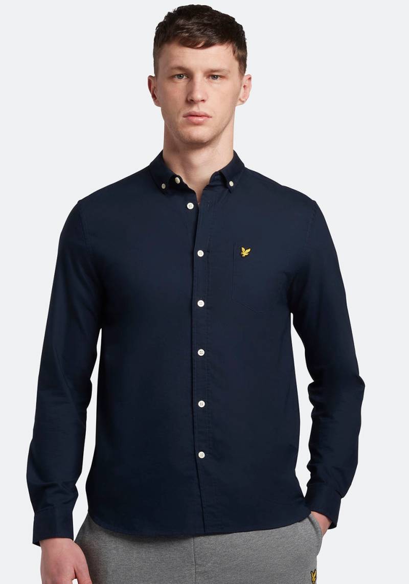 Lyle & Scott Langarmhemd, mit Logostickerei auf der Brust von Lyle & Scott