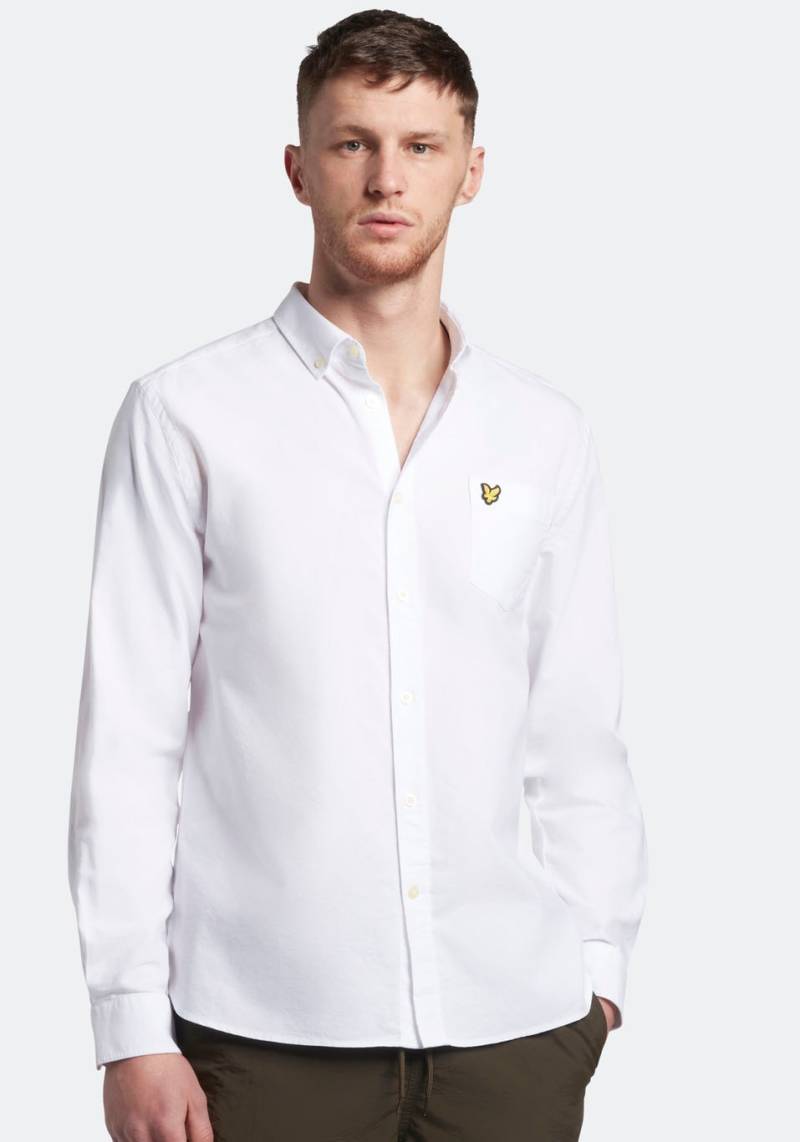 Lyle & Scott Langarmhemd, mit Logostickerei auf der Brust von Lyle & Scott