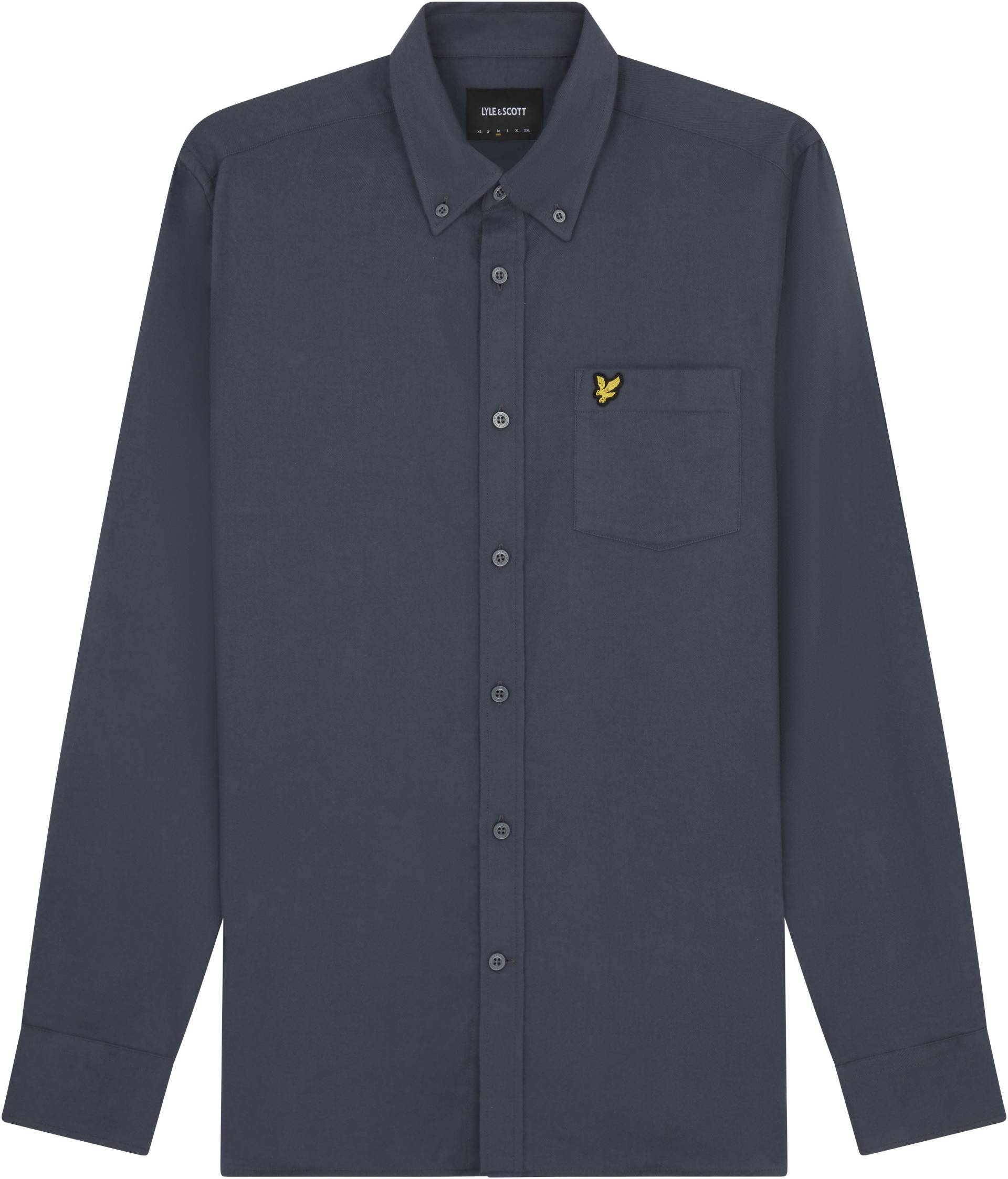 Lyle & Scott Langarmhemd, mit dezenter Logostickerei auf der Brust von Lyle & Scott