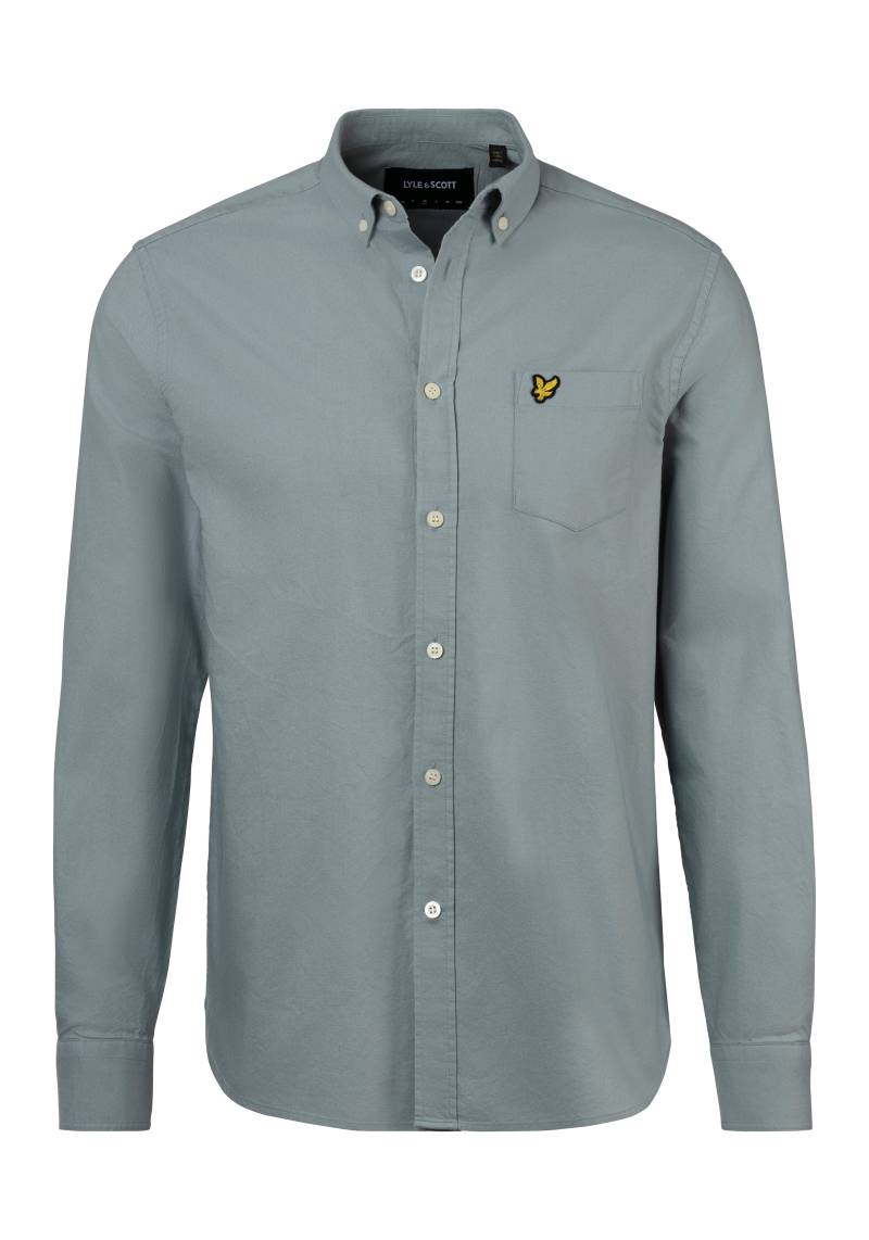 Lyle & Scott Langarmhemd, mit Logostickerei auf der Brust von Lyle & Scott