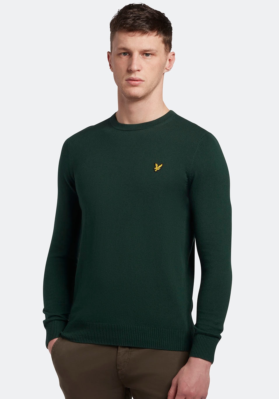 Lyle & Scott Strickpullover, mit Logostickerei auf der Brust von Lyle & Scott