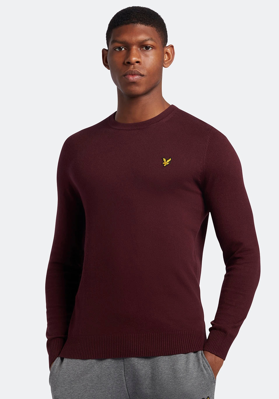 Lyle & Scott Strickpullover, mit Logostickerei auf der Brust von Lyle & Scott