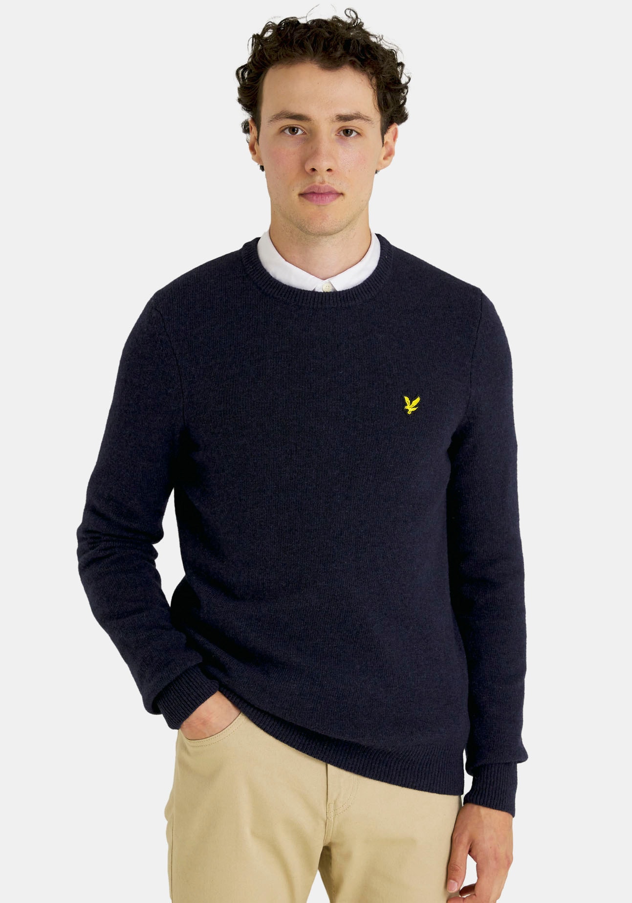 Lyle & Scott Strickpullover, mit Logostickerei auf der Brust von Lyle & Scott