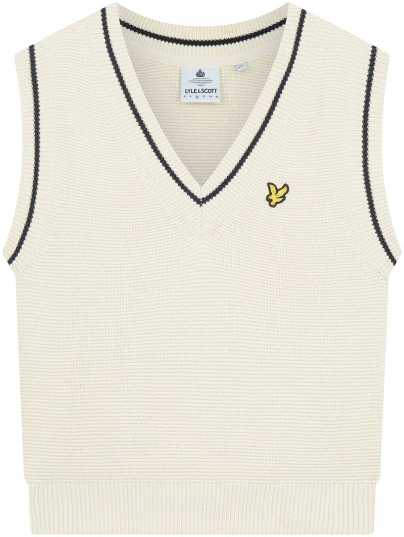 Lyle & Scott Strickweste, mit dezenter Logostickerei auf der Brust von Lyle & Scott