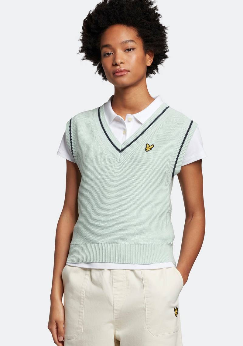 Lyle & Scott Strickweste, mit dezenter Logostickerei auf der Brust von Lyle & Scott