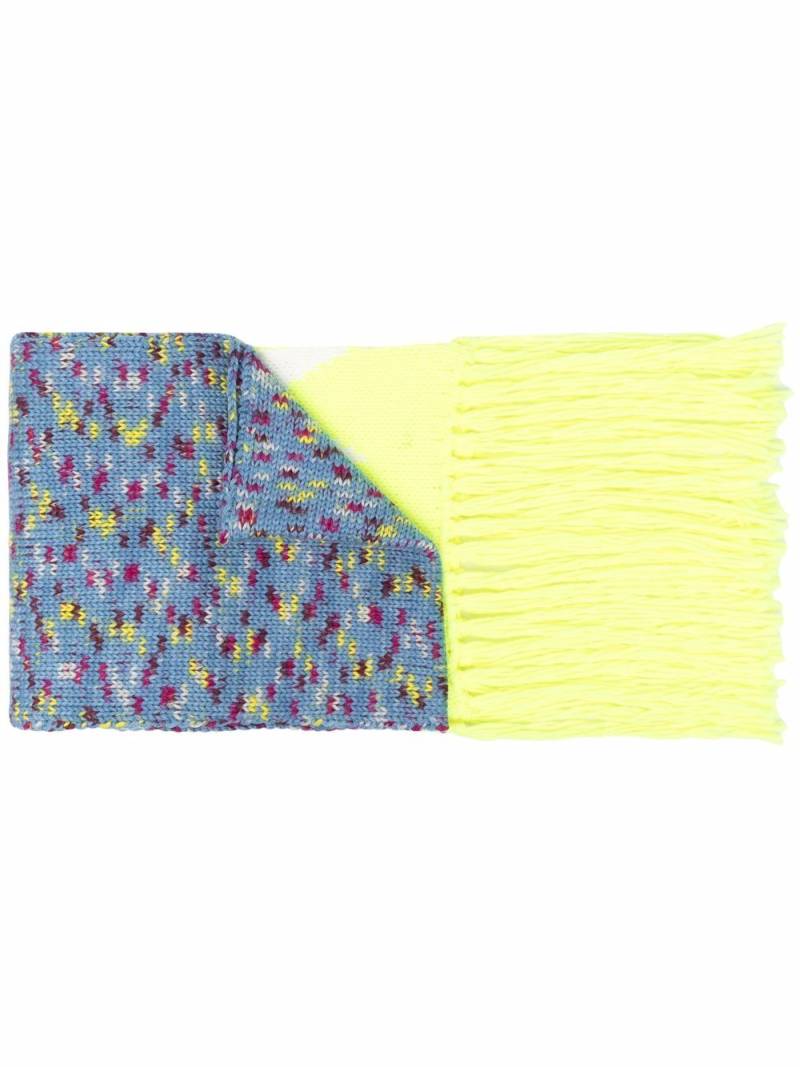 Missoni zigzag knitted scarf - Blue von Missoni