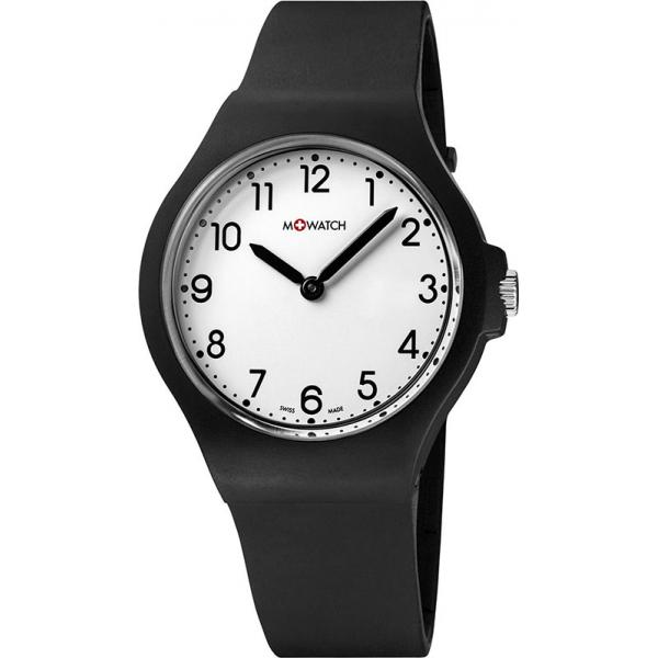 M-WATCH Core 37, Schweizer Quartzuhr schwarz-weiss von M-WATCH