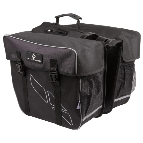 M-Wave - Amsterdam Double - Gepäckträgertasche Gr 30 l grau/schwarz von M-Wave