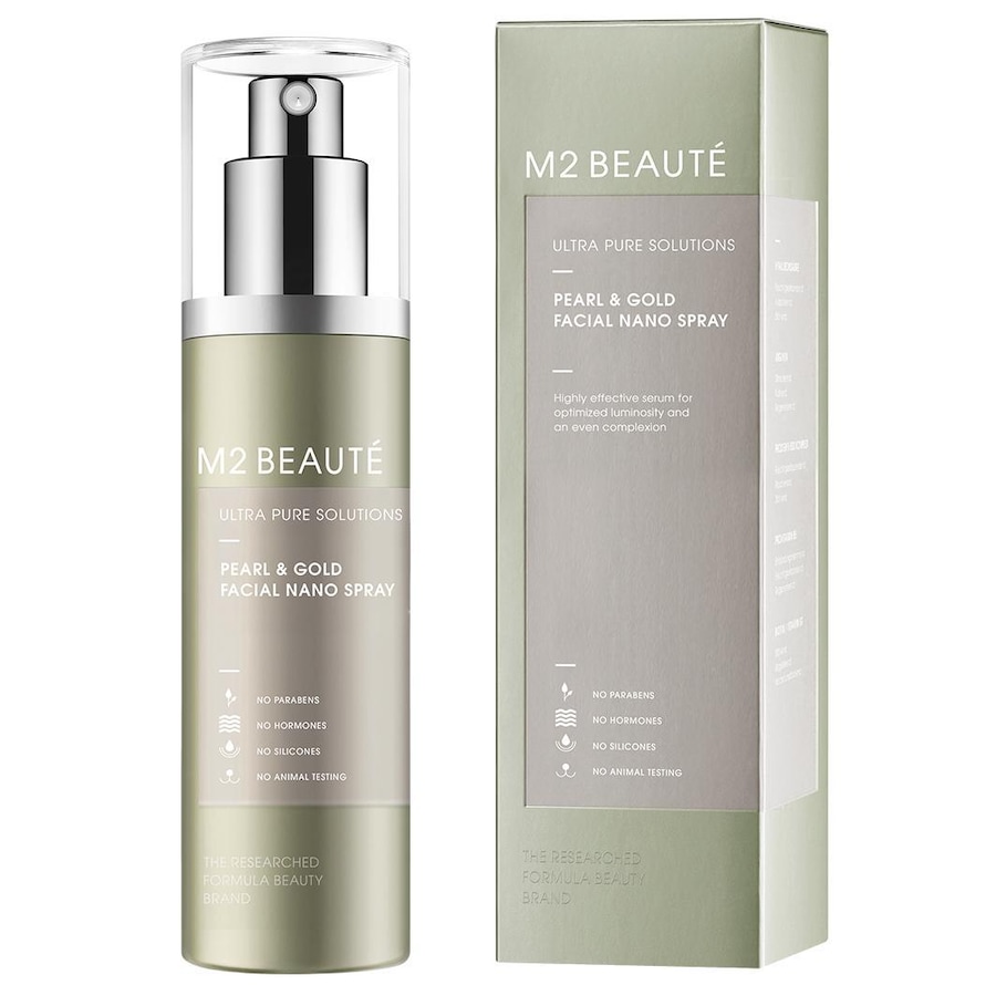 M2 BeautÉ  M2 BeautÉ Ultra Pure Solutions Pearl & Gold Facial Nano Spray antiaging_serum 75.0 ml von M2 BeautÉ