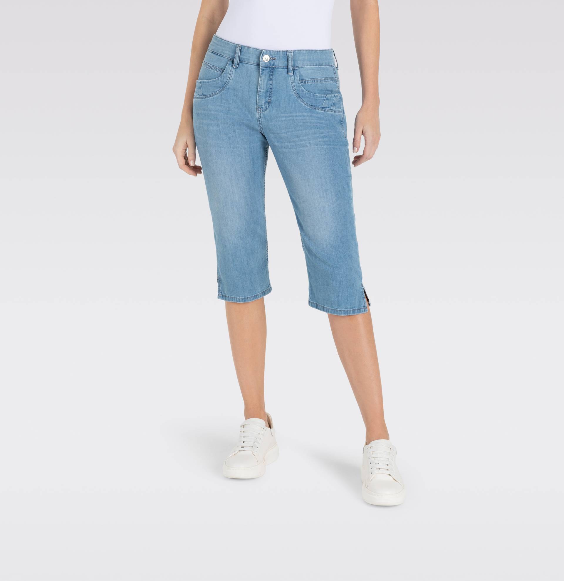 MAC Caprijeans »CAPRI«, Eingelegte Zierfalten am Saum MAC Caprijeans »CAPRI«, Eingelegte Zierfalten am Saum von MAC