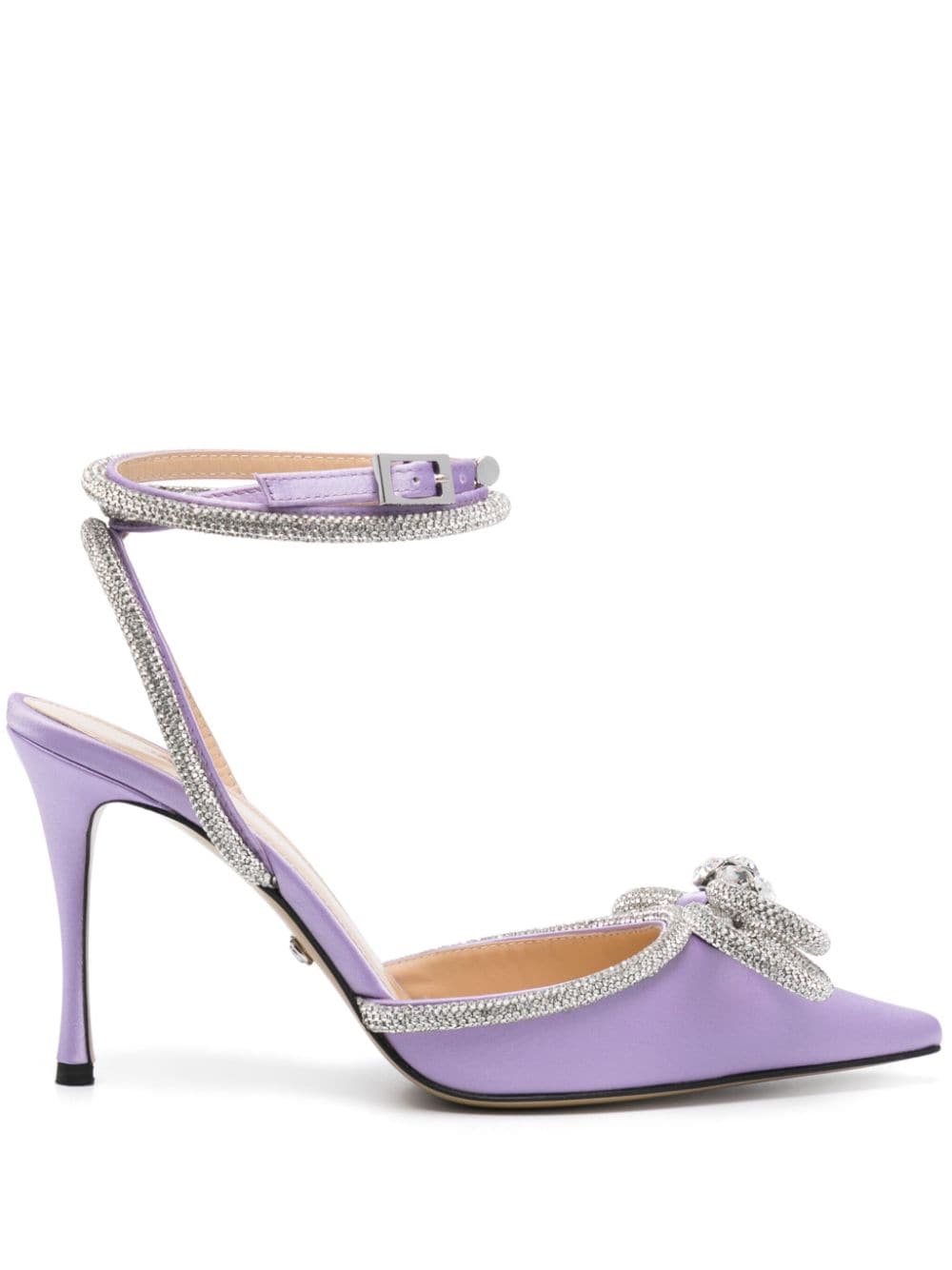 MACH & MACH 100mm crystal-embellished satin pumps - Purple von MACH & MACH